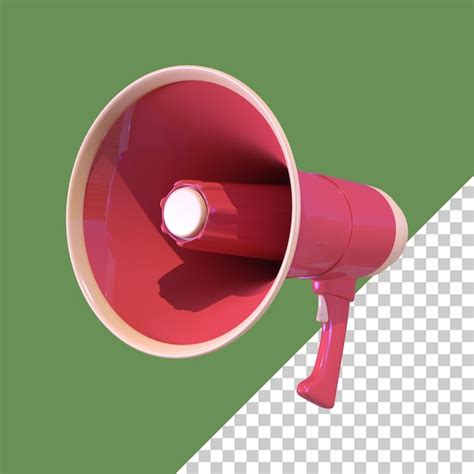 Um Megafone Vermelho Uma Borda Verde E Uma Borda Verde Psd Premium