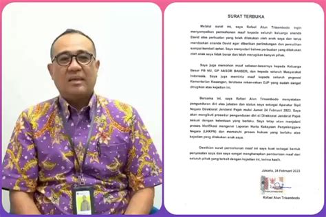 Rafael Alun Trisambodo Ayah Dari Mario Dandy Satrio Akhirnya