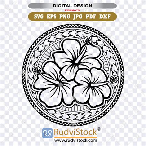 Samoan Flowers Tattoo Design Rudvistock