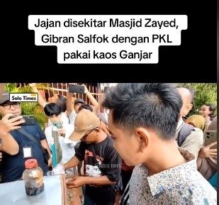 Reaksi Gibran Saat Ketemu Tukang Cilok Pakai Baju Ganjar Netizen