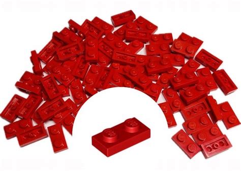 Lego Klocek Szt P Ytka Plate P Aski Klocek X Red Czerwony