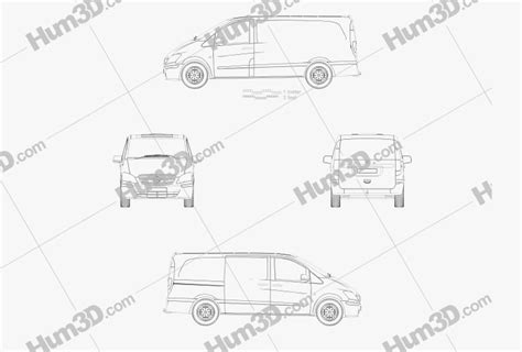 Mercedes Benz Vito W Furgoneta Long Plano Dmodels