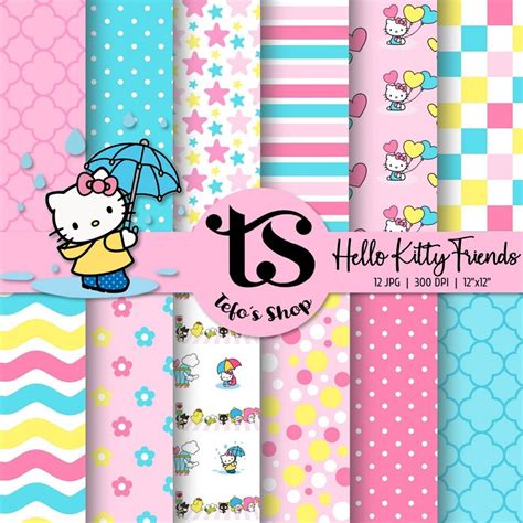 Hello Kitty Friends Papeles Digitales Paper Pack