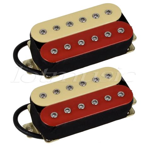 Kmise Zebra Faced Humbucker Double Coil Pickups For Electric Guitar Red