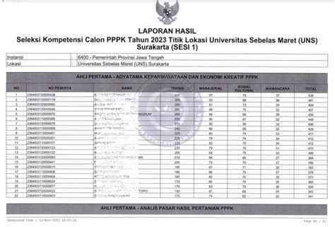 Sudah Ada Yang Rilis SSCASN Pengumuman Rekapitulasi Nilai CAT BKN Hasil