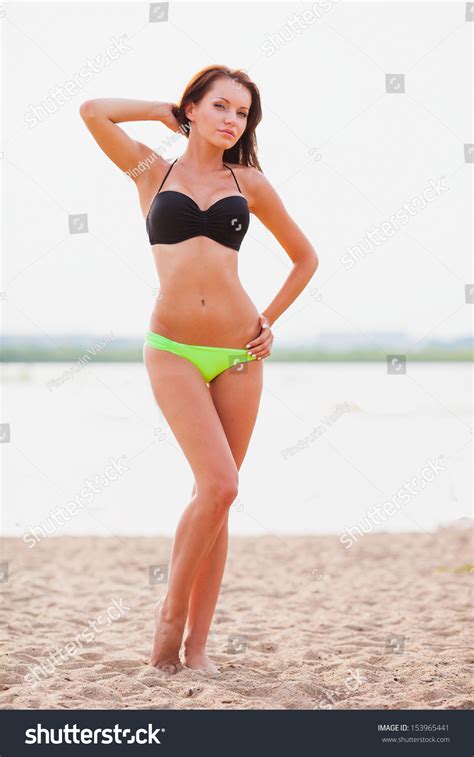 Sexy Woman Wearing Pink Bikini Walking Stock Photo Shutterstock