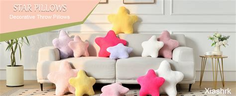 Amazon.com: Xiashrk Star Pillow, Decorative Throw Pillows for Bed Couch, 19.6" Star Shaped ...