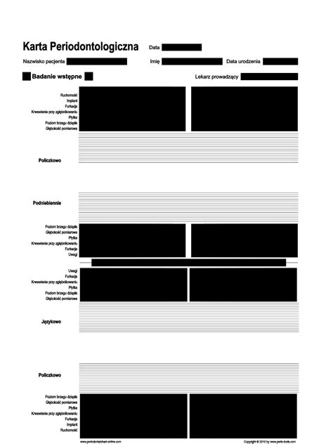 Perio Chart Template