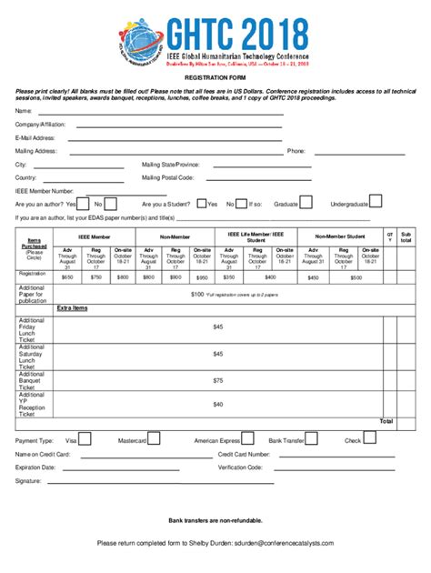 Fillable Online Printable Registration Form Templates Free Pdf