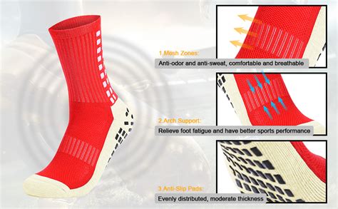 Pairs Anti Slip Soccer Socks Non Slip Football Basketball Hockey