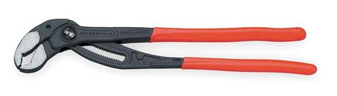 Knipex Water Pump Plier V Push Button 3 1 2 In Max Jaw Opening 16 In Overall Lg 27 Jaw