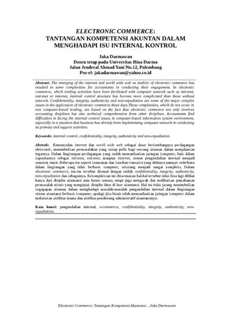 Electronic Spread Sheet 24823 Jurnal Electronic Commerce