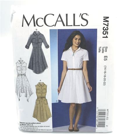 Mccalls Plus Size Dress Uncut Sewing Pattern Etsy Plus