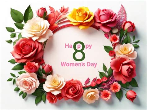 Premium PSD Psd Womens Day Banner With Pink Rose And Editable Text