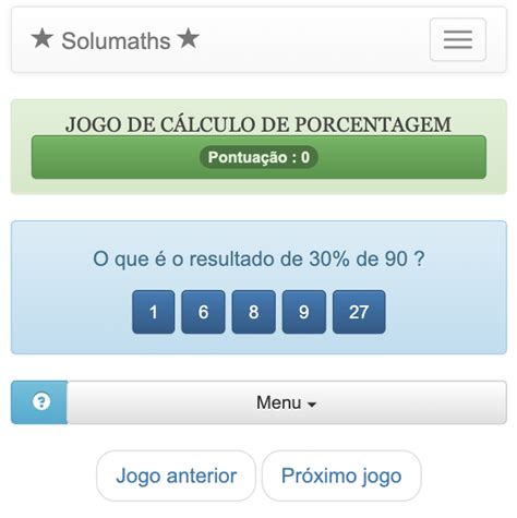 Jogo Da Porcentagem - Jogos de matemática online gratuitos para crianças - Solumaths