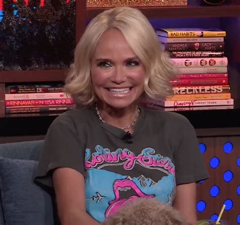 Kristin Chenoweth S Rolling Stones Tee Shirt On WWHL Big Blonde Hair