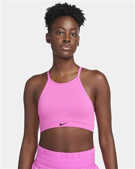 Nike Indy Seamless Ribbed Womens Light Support Non Padded Sports Bra