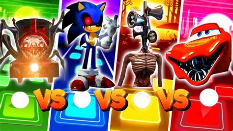 Choo Choo Charles Exe Vs Sonic The Hedgehog Exe Vs Siren Head Vs