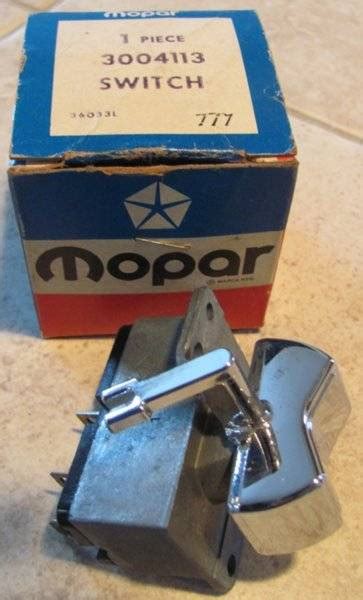 For Sale Nos Headlight Switch Vac Switch 68 9 Charger Superbird For B Bodies Only