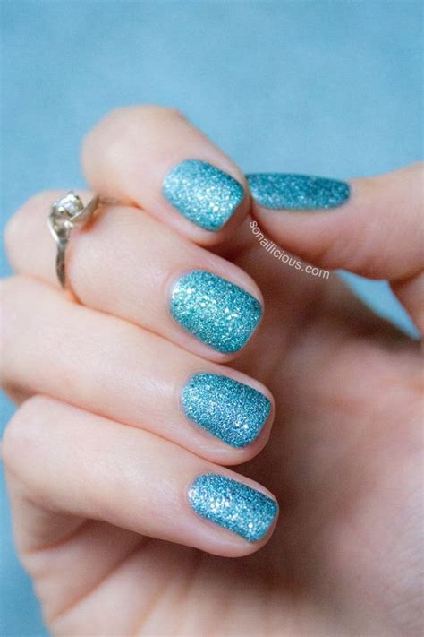 Light Blue Glitter Nails Textured Nail Polish, Blue Glitter Nails ...