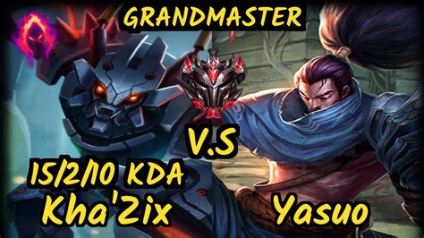 Dat Kitzuo KHA ZIX Vs YASUO 15 2 10 KDA JUNGLE GAMEPLAY NA