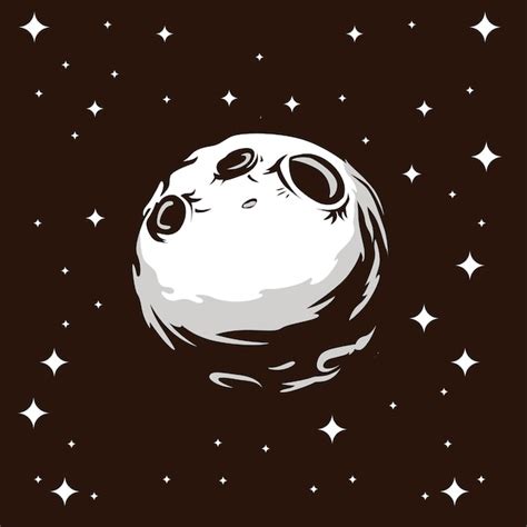 Premium Vector Moon With Star Background Vector