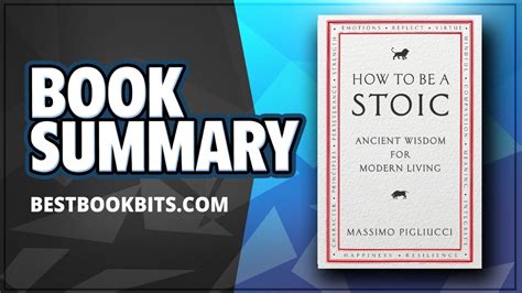 How To Be A Stoic Massimo Pigliucci Book Summary Youtube