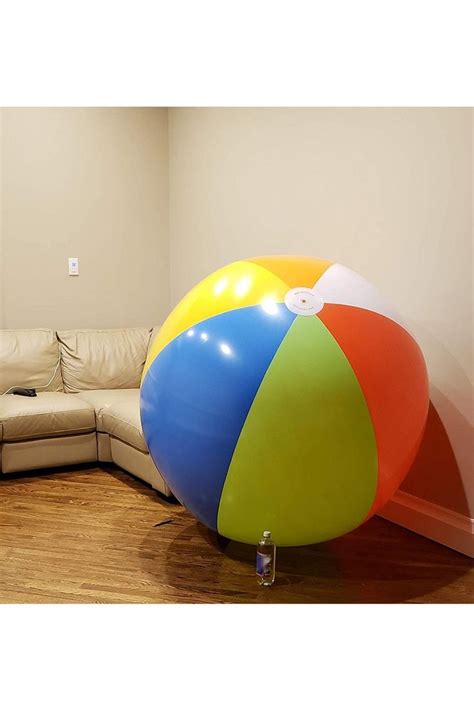 Top Race 5 Foot Giant Beach Ball Large Beach Balls Giant Pool Float Huge Rainbow Color For