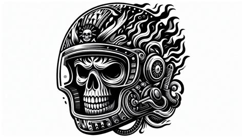 Biker Skull Logo Royalty Free Vector Image Vectorstock