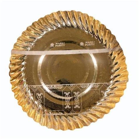 Inch Golden Printed Paper Plate At Rs Piece Kolkata Id