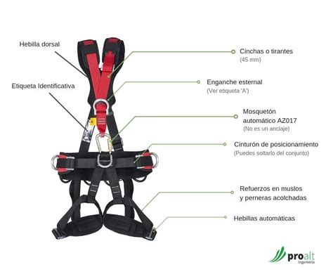 Arnés de seguridad anticaídas Proalt Ingeniería