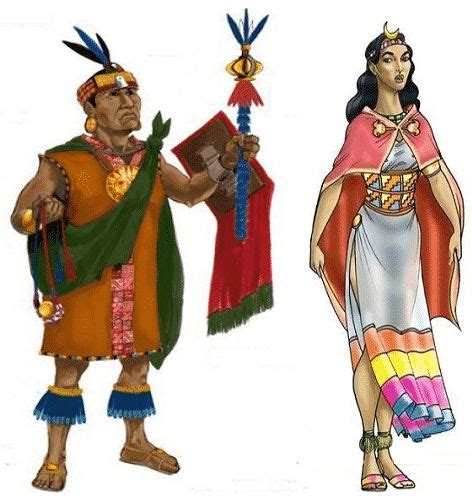 Two Native American People Dressed In Traditional Clothing