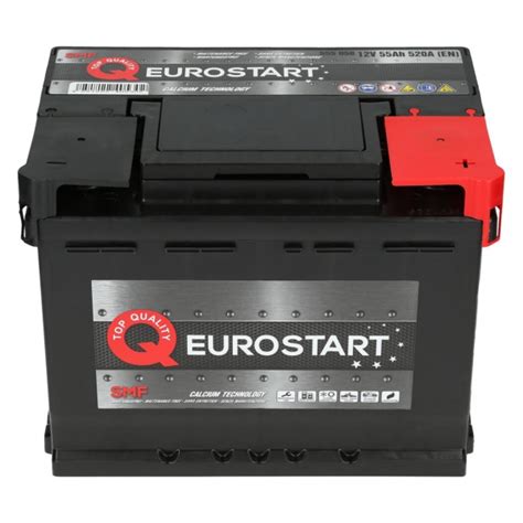 Autobatterie Eurostart 12V 55Ah 520A/EN -Autobatterien -batcar.de Shop ...