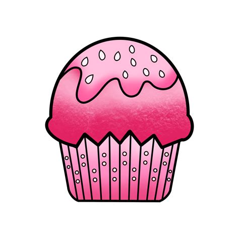 Pink Strawberry Cupcake 12025510 Png