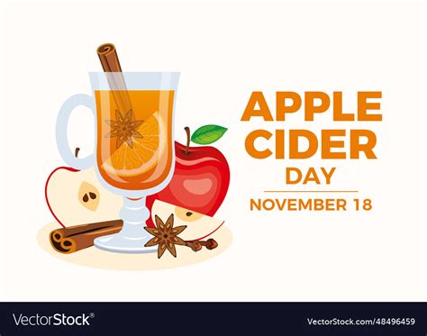 Apple Cider Day Poster Royalty Free Vector Image