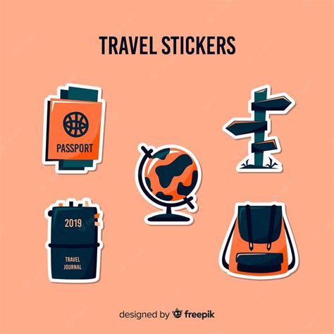 Free Vector Travel Sticker Collection