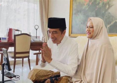 Presiden Jokowi Dan Ibu Negara Bersilaturahmi Dengan Wakil Presiden Dan