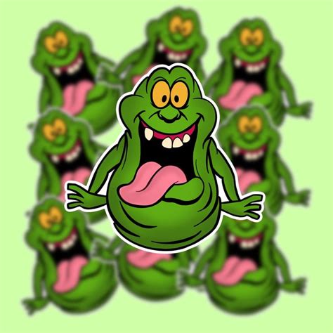 Ghostbusters Slimer Inspired Sticker Mean Green Ghost Onionhead