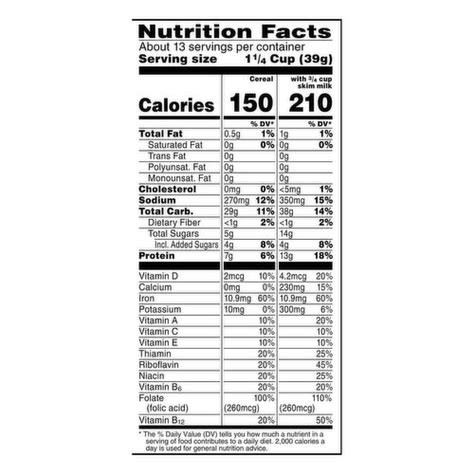 Special K Nutrition Facts Label Besto Blog