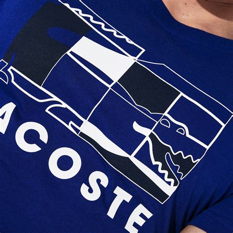 Men's Lacoste SPORT Tennis Court Design Breathable T-shirt | LACOSTE