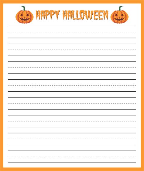 Printable Halloween Writing Paper