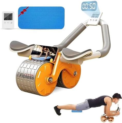 Fitness World Auto Rebound Ab Wheel Automatic Rebound Abdominal Roller