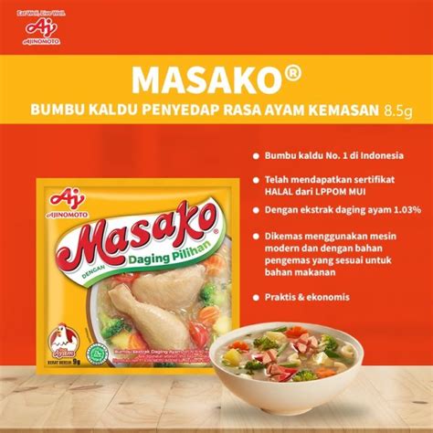 Masako Rasa Ayam Kemasan Sachet Renceng 8 5g 12 Pcs Bumbu Penyedap