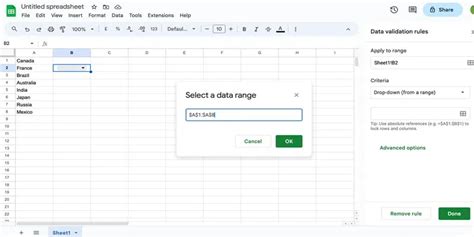 How To Create And Add Drop Down List In Google Sheets