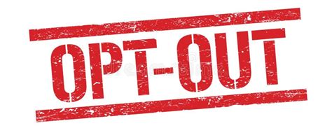 Opt Out Text On Red Vintage Lines Stamp Stock Illustration