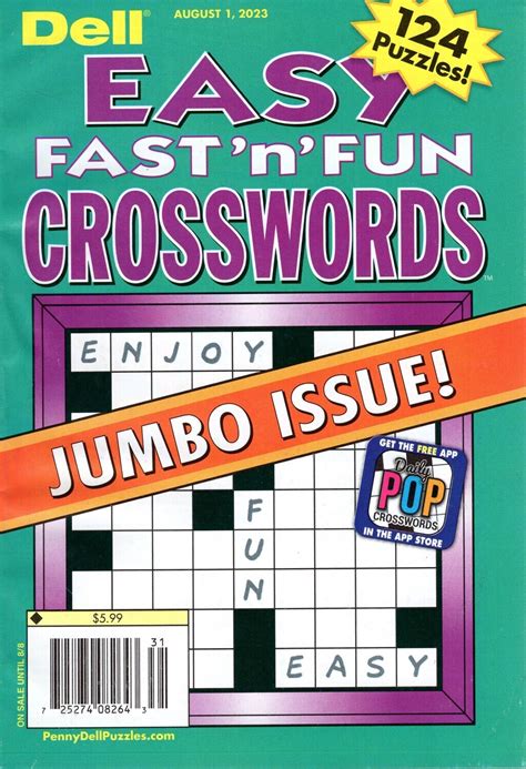 Easy Fast N Fun Crosswords Puzzle Books Dell Easy Puzzle Books