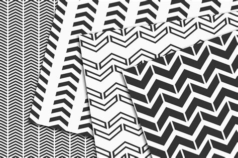 10 Seamless Arrows Herringbone Patterns