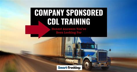 Company Sponsored Cdl Training Honest Answers Youve Been Looking For
