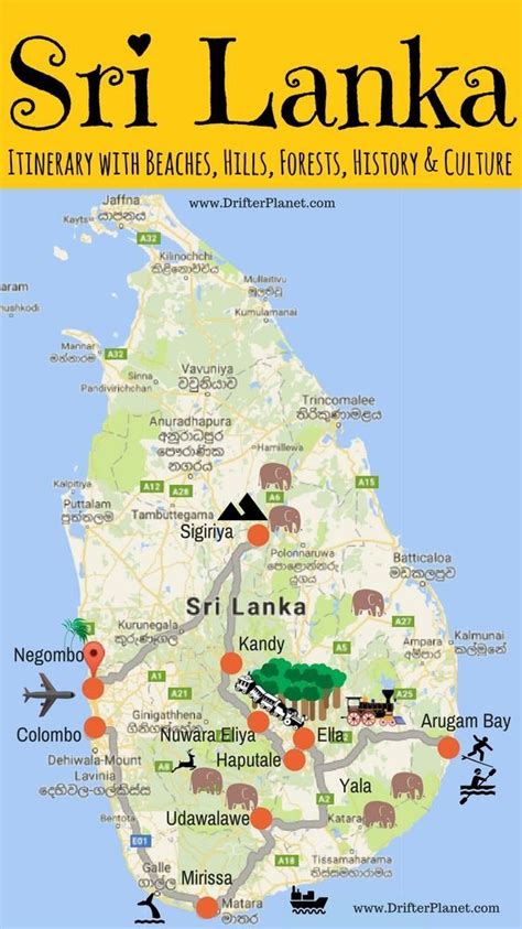 Sri Lanka Itinerary The Perfect 2 Weeks In Sri Lanka Route Map