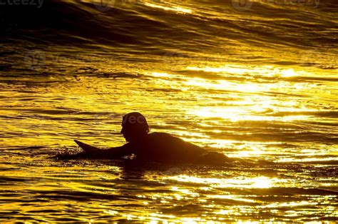 Silhouette Surfer at Sunset 15736681 Stock Photo at Vecteezy